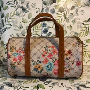 Steve Madden Floral Crossbody Bag with Brown Accents